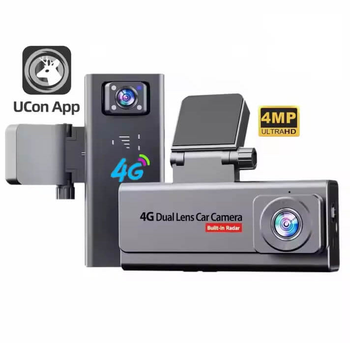 Dash Cam Front and Rear 4K+1080P, Free 64GB Card, Built-in Wi-Fi